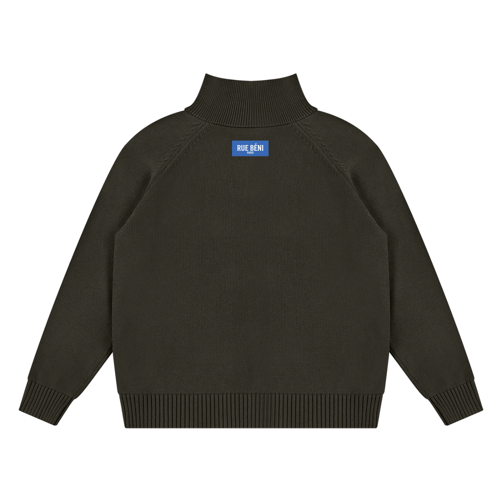 Sweat à col montant zippé Signature RB — 750 GSM