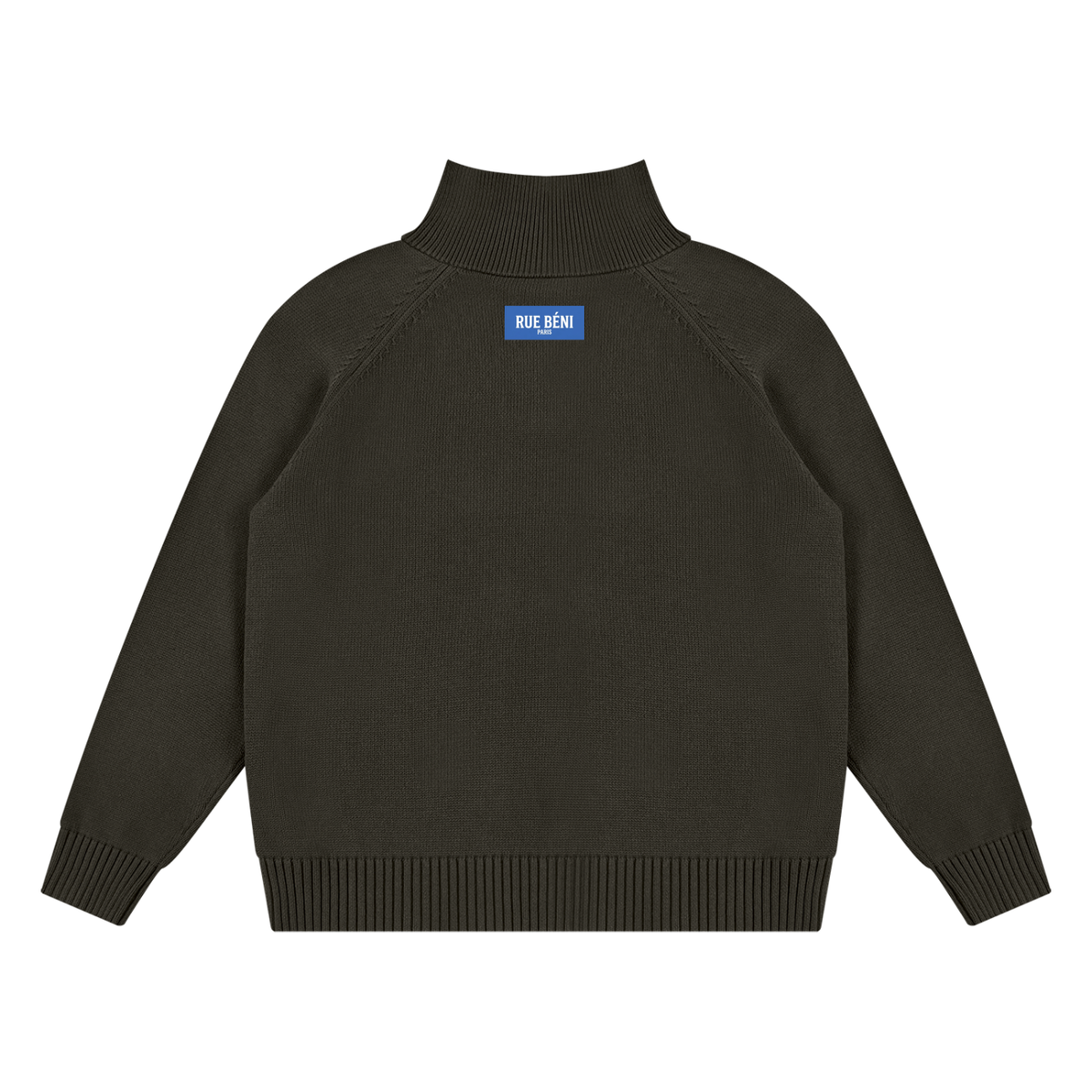 Sweat à col montant zippé Signature RB — 750 GSM