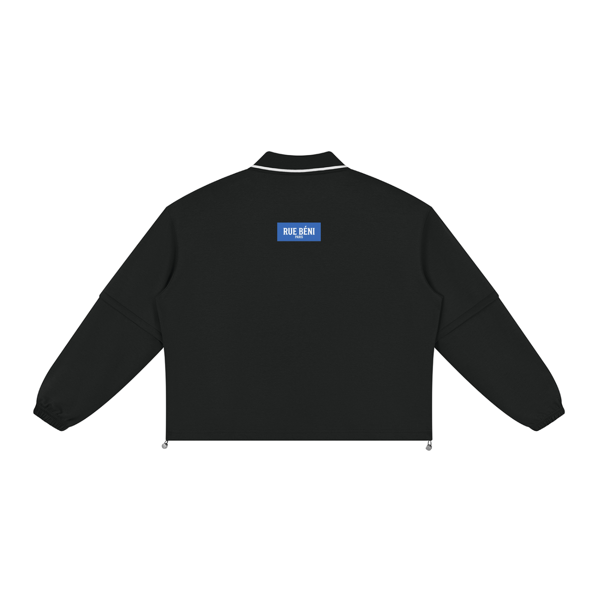 Sweat ample à col amovible Signature RB Blanc — 380 GSM