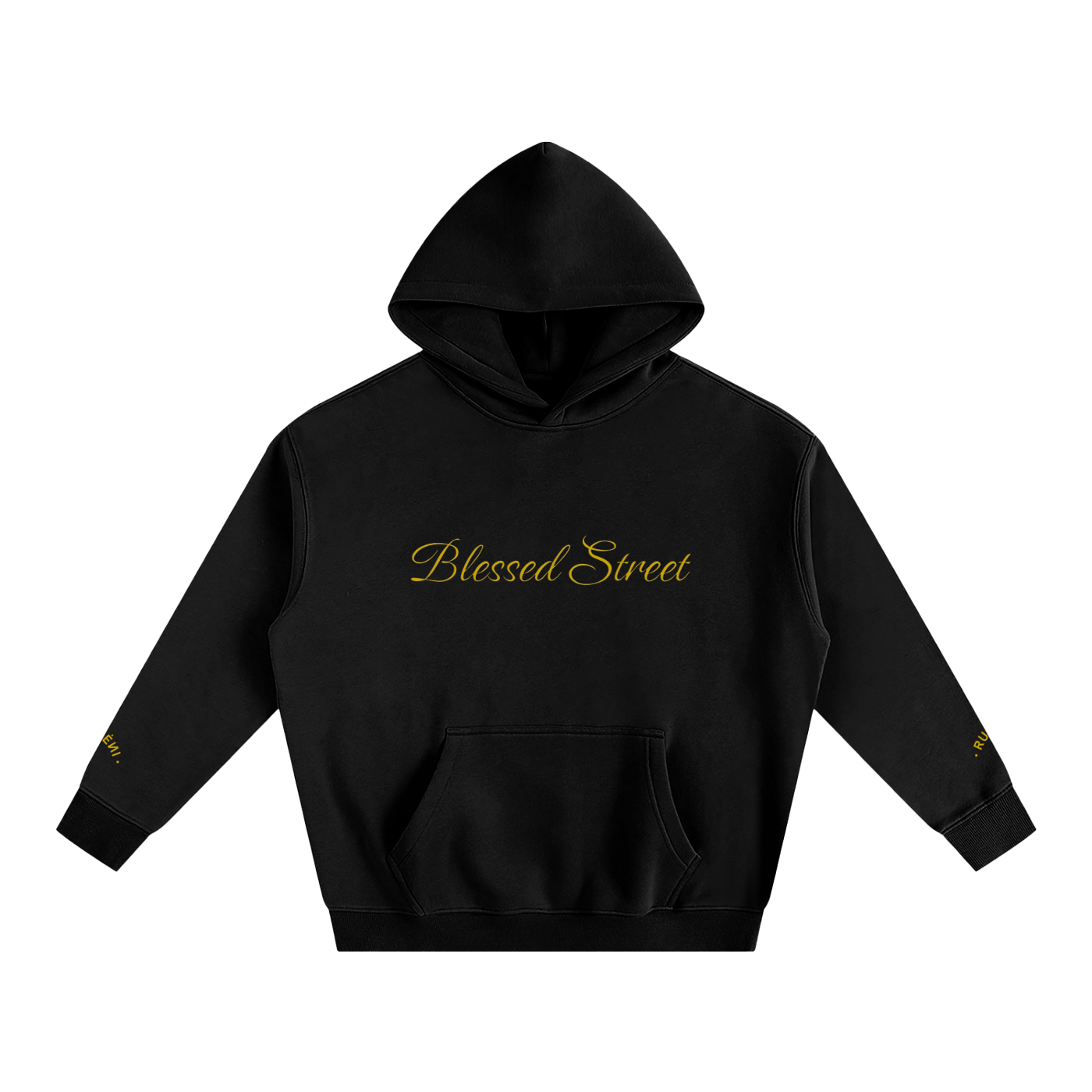 Hoodie Blessed Street Or — Noir