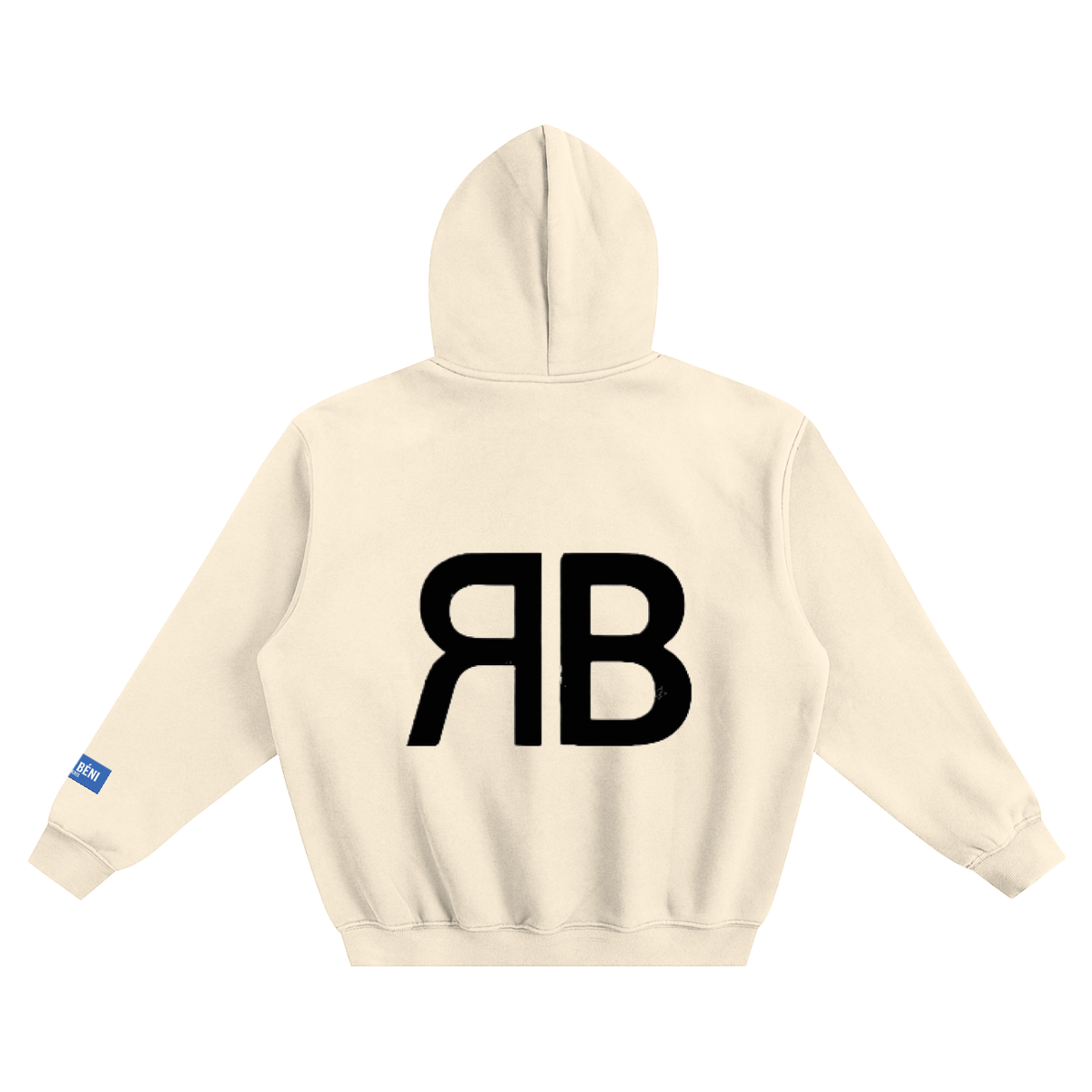 Sweat à capuche ample Monogramme RB Noir — 350 GSM