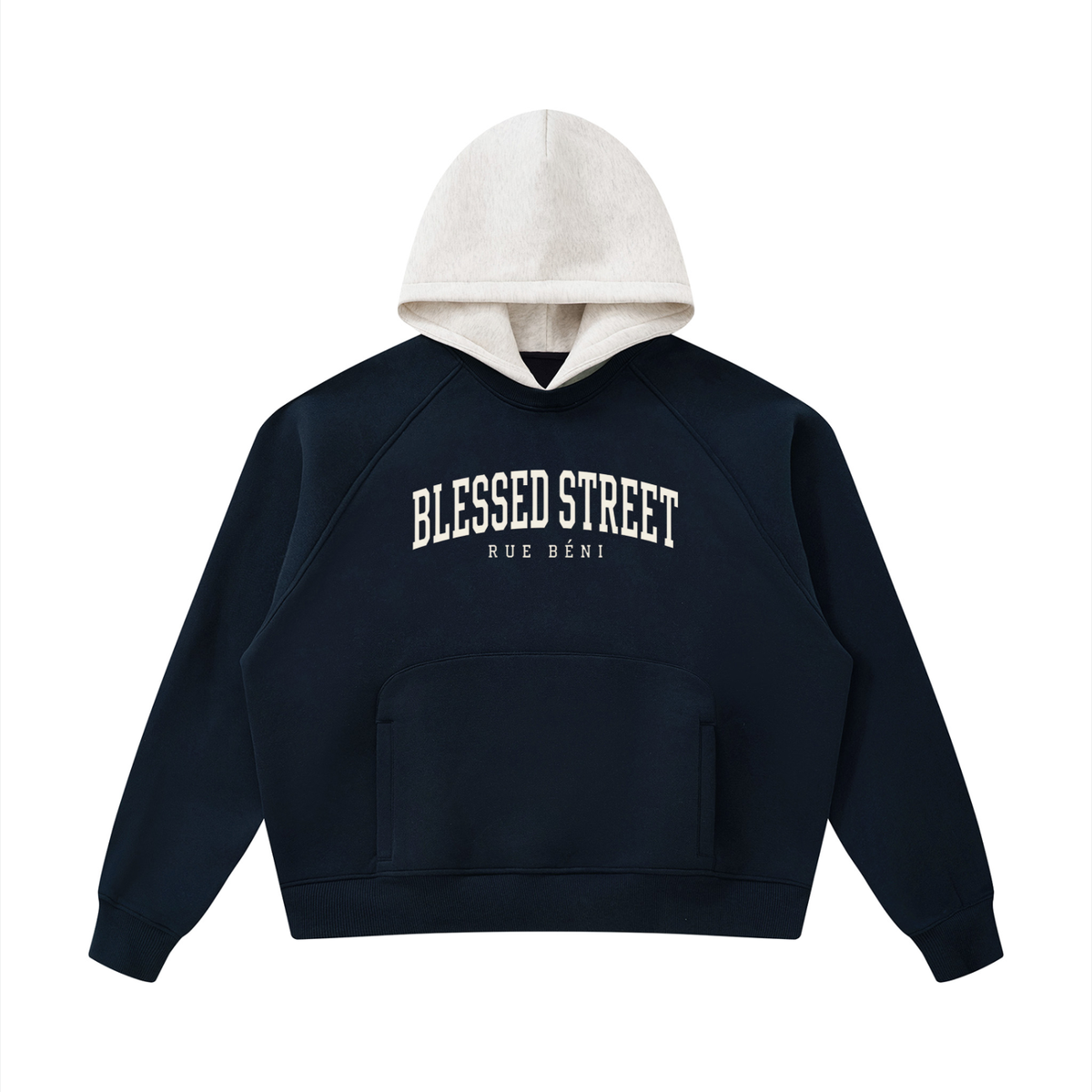 Sweat à capuche bicolore Blessed Street — 345 GSM