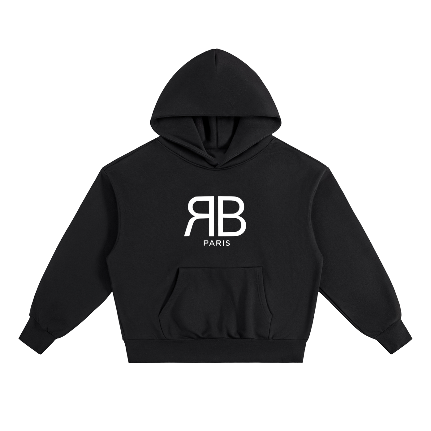 Hoodie Fleece Essential RUE BÉNI — Noir / 500gsm