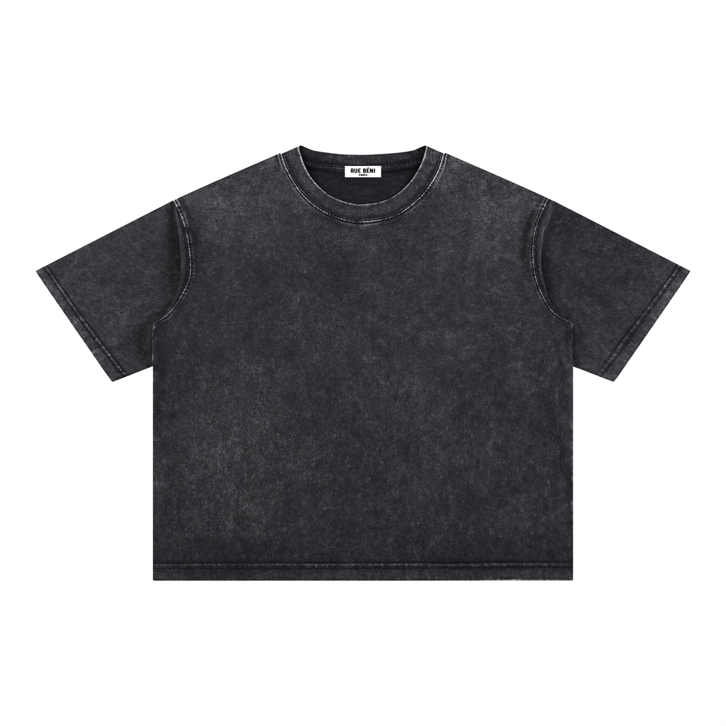 T-shirt ample délavé Signature Cobalt — 275 GSM