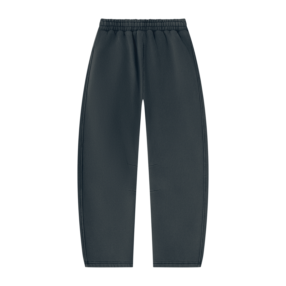 Pantalon de jogging délavé en molleton coupe barrel — 390 GSM