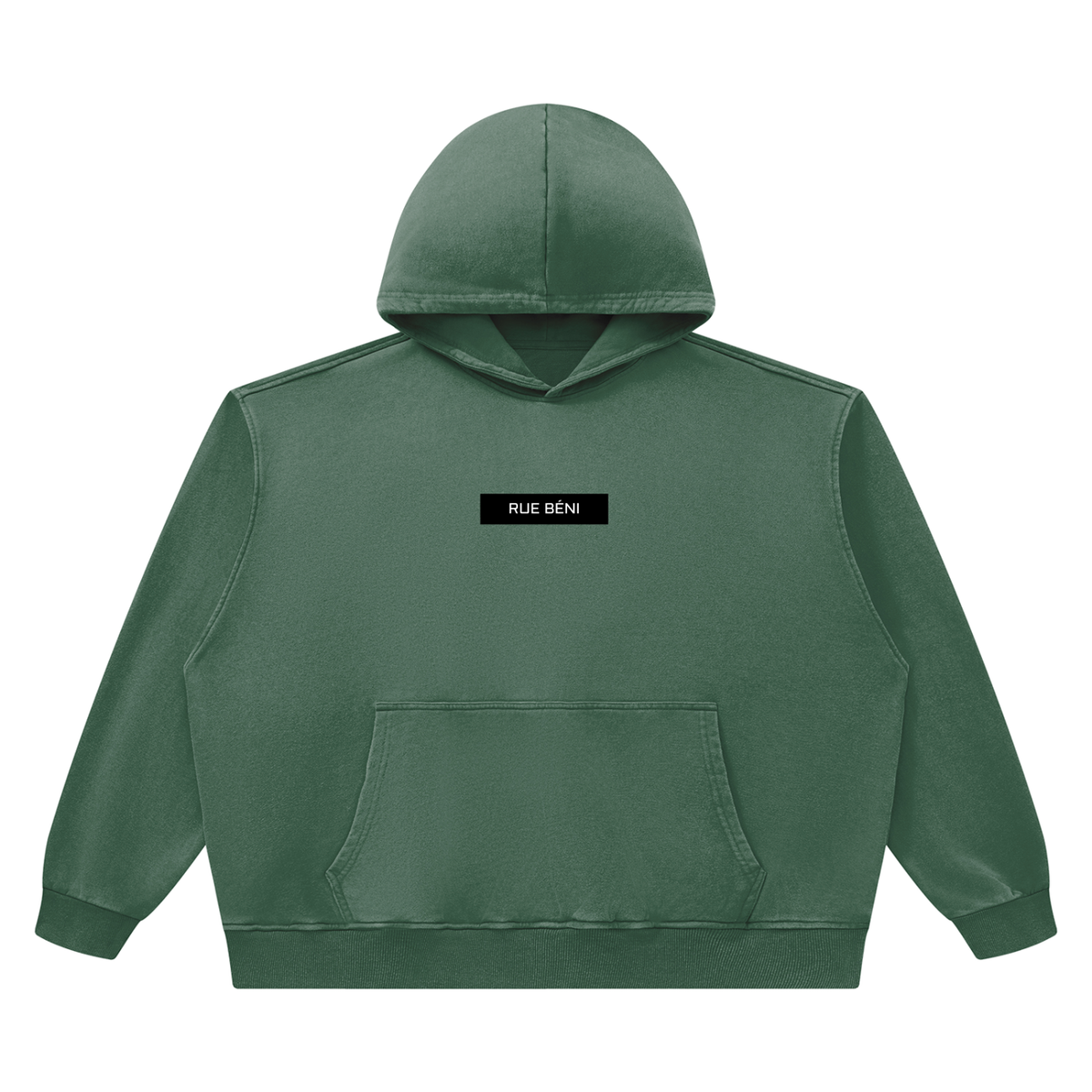 Sweat à capuche boxy en coton délavé — 420 GSM