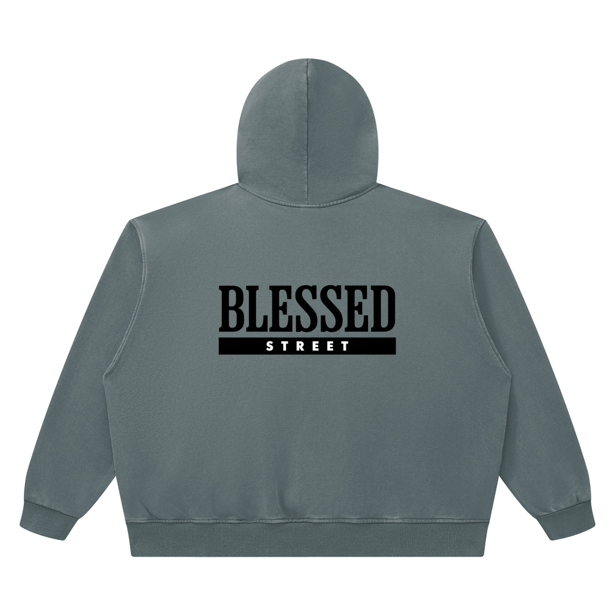 Sweat à capuche boxy en coton délavé — 420 GSM