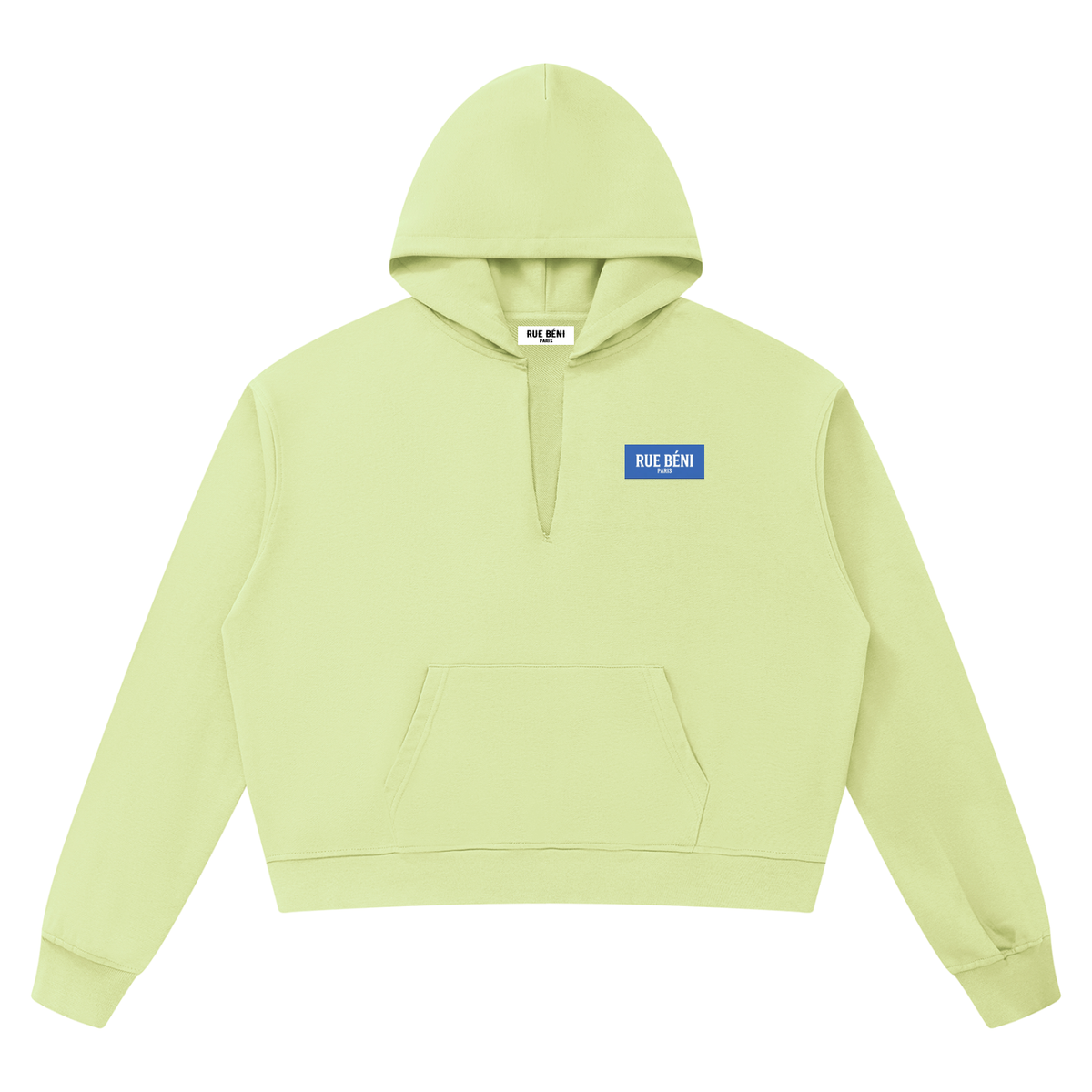 Sweat à capuche à bords francs Monogramme Cobalt — 360 GSM