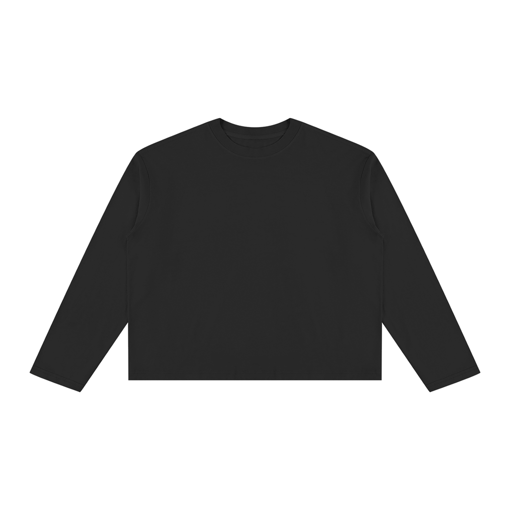T-shirt ample à manches longues Signature Cobalt — 230 GSM