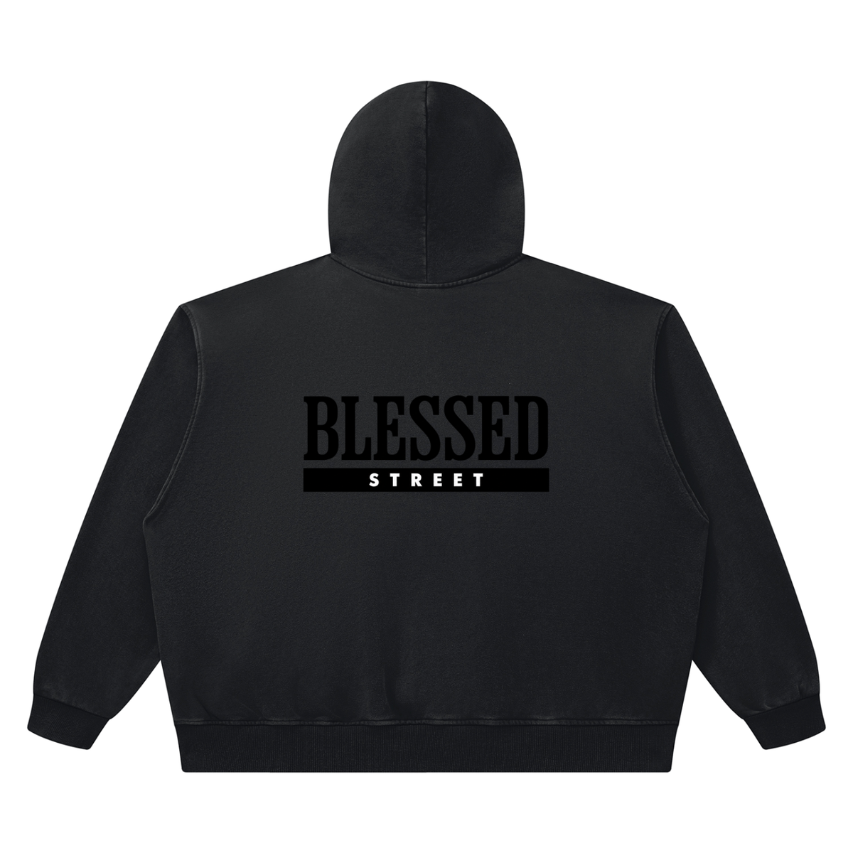Sweat à capuche boxy en coton délavé — 420 GSM