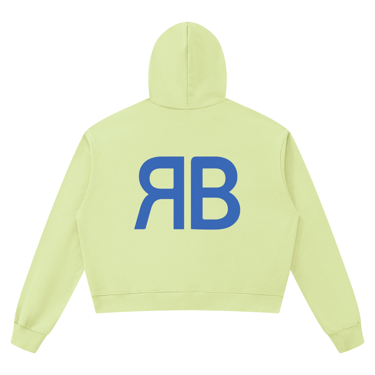 Sweat à capuche à bords francs Monogramme Cobalt — 360 GSM