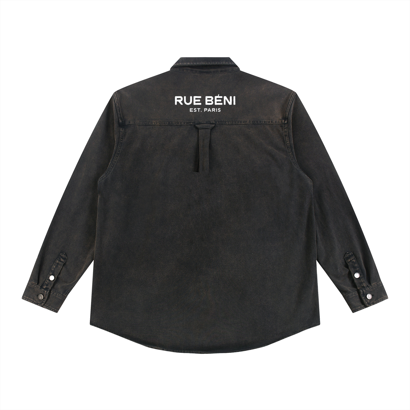 Veste Denim Lavée — Noir