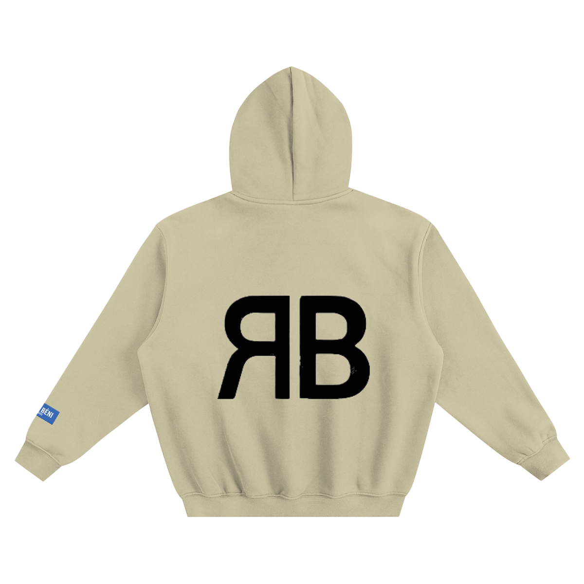 Sweat à capuche ample Monogramme RB Noir — 350 GSM