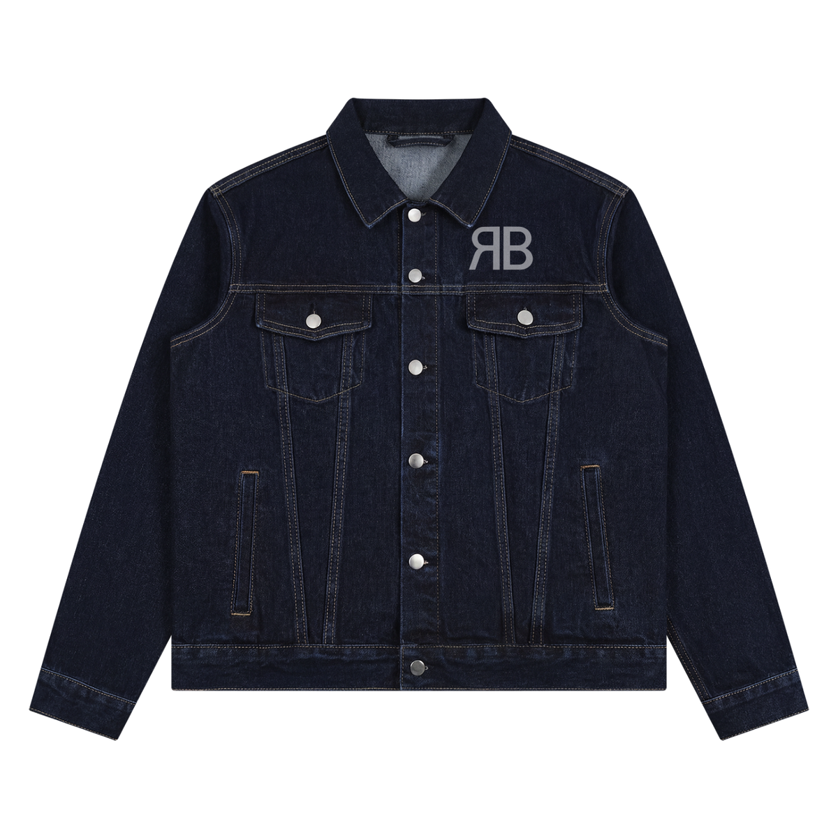 Veste en denim délavé Signature RB — 440 GSM