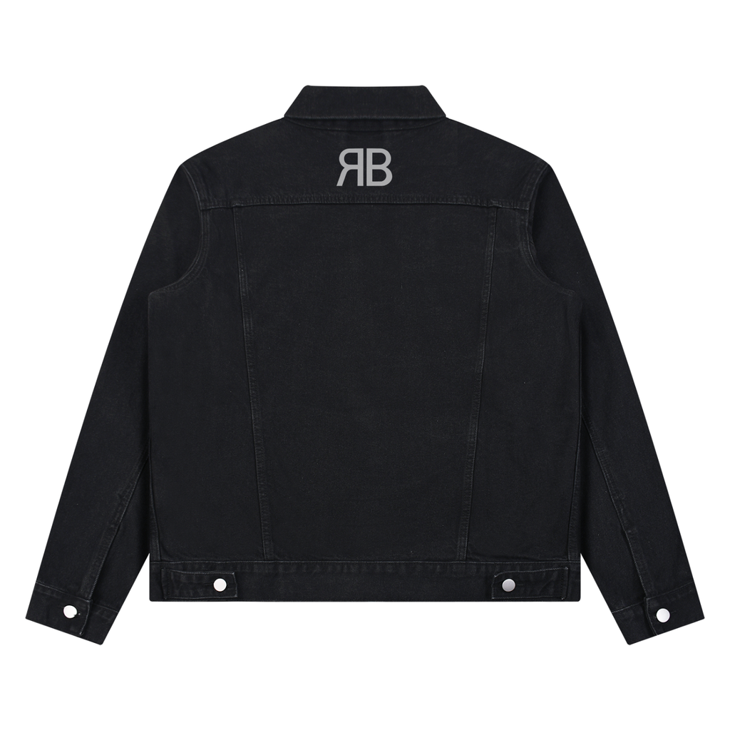 Veste en denim délavé Signature RB — 440 GSM