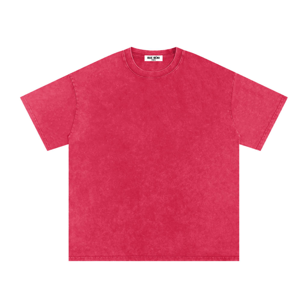 T-shirt ample délavé Signature Cobalt — 250 GSM