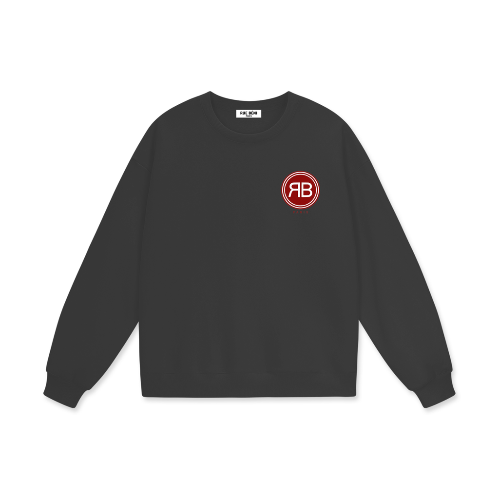 Sweat ample à écusson Signature RB — 460 GSM