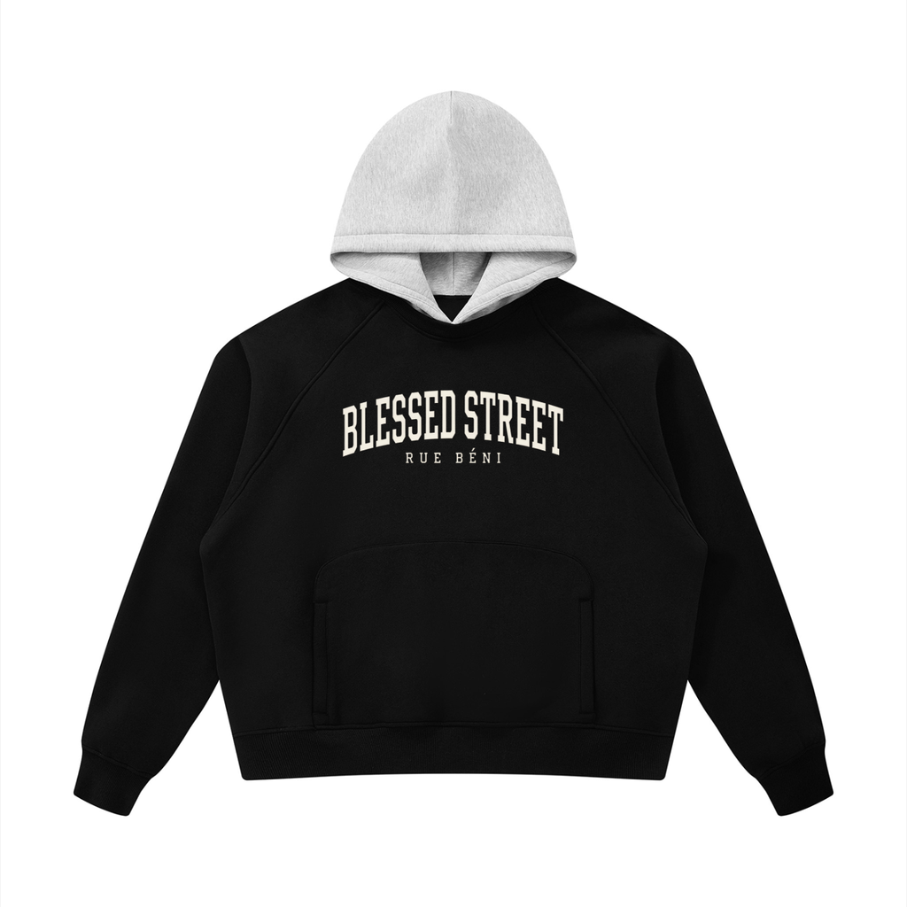 Sweat à capuche bicolore Blessed Street — 345 GSM