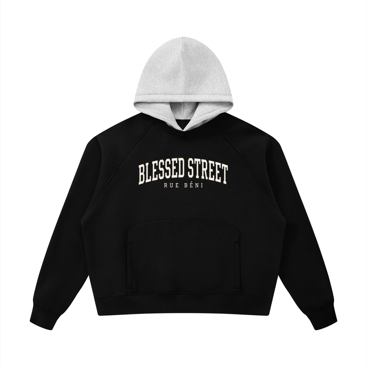Sweat à capuche bicolore Blessed Street — 345 GSM