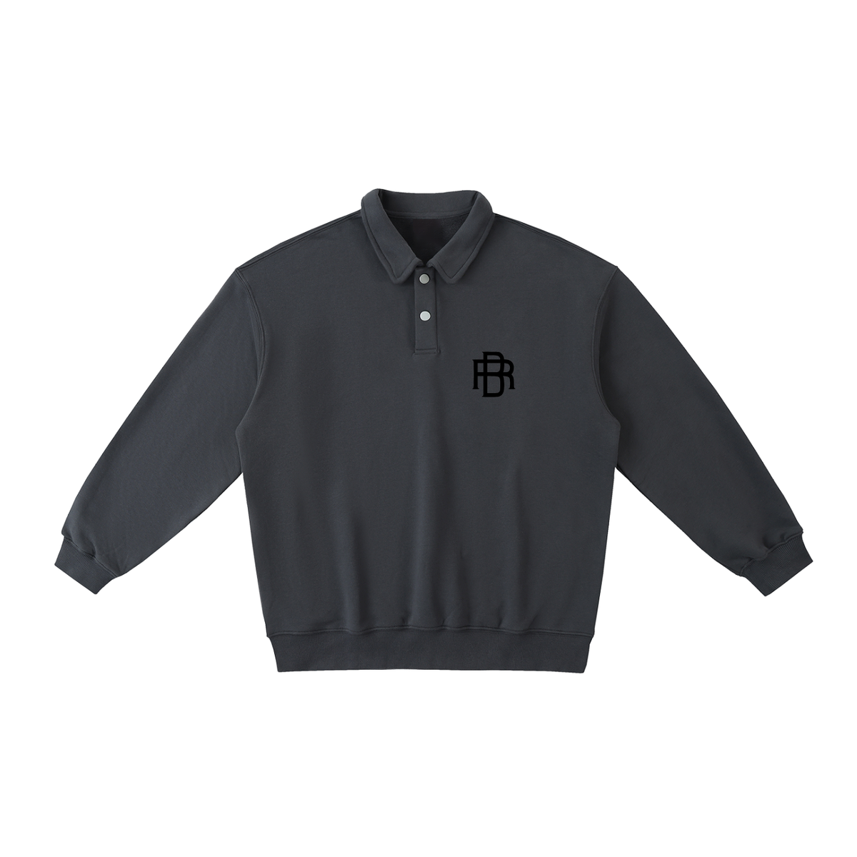 RB Heavyweight Polo-Collar Sweatshirt