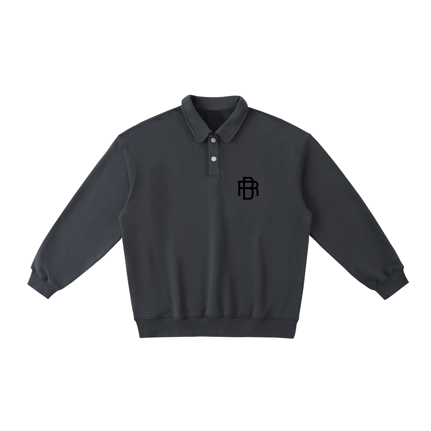 RB Heavyweight Polo-Collar Sweatshirt