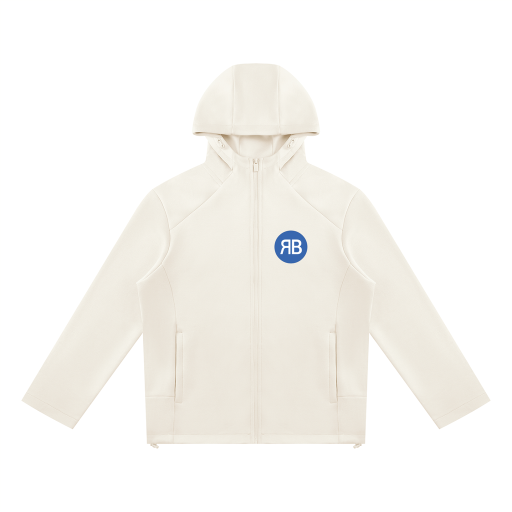 Sweat à capuche zippé à empiècements — 380 GSM