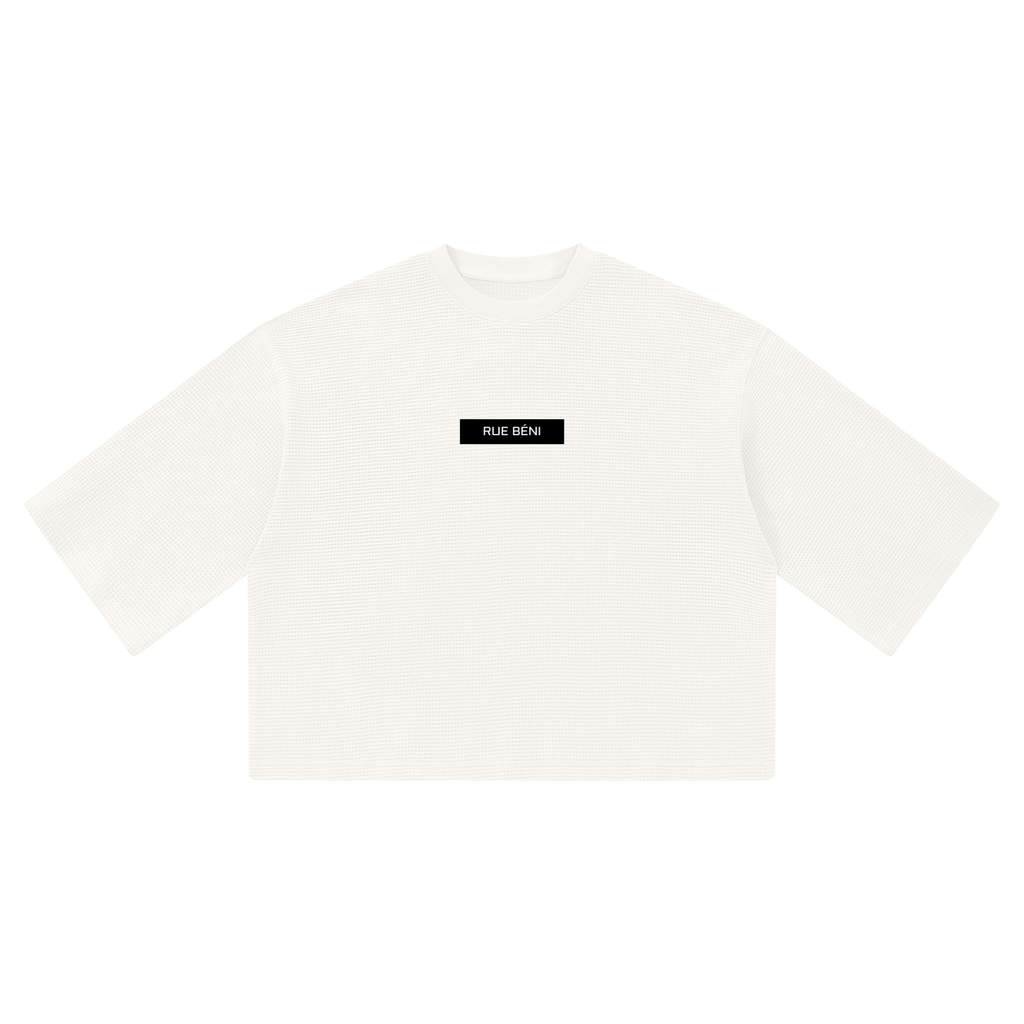 T-shirt gaufré coupe boxy — 350 GSM