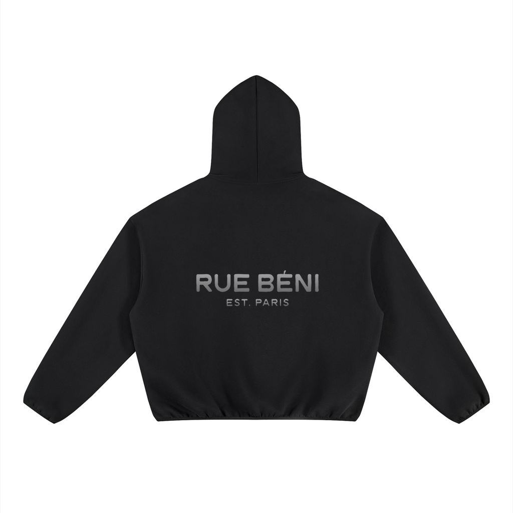 Hoodie Boxy Passepoil Molletonné