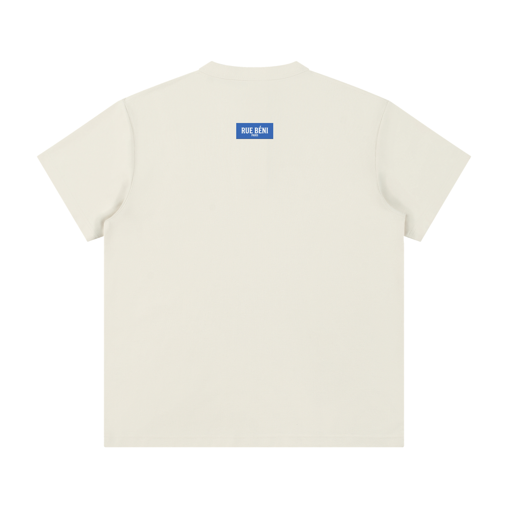 T-shirt ample à col tunisien — 280 GSM