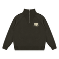 Sweat à col montant zippé Signature RB — 750 GSM