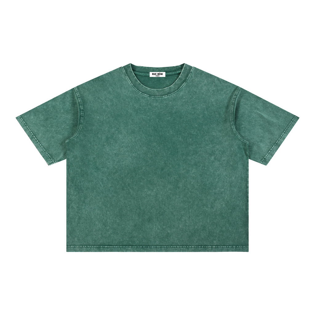 T-shirt ample délavé Signature Cobalt — 275 GSM