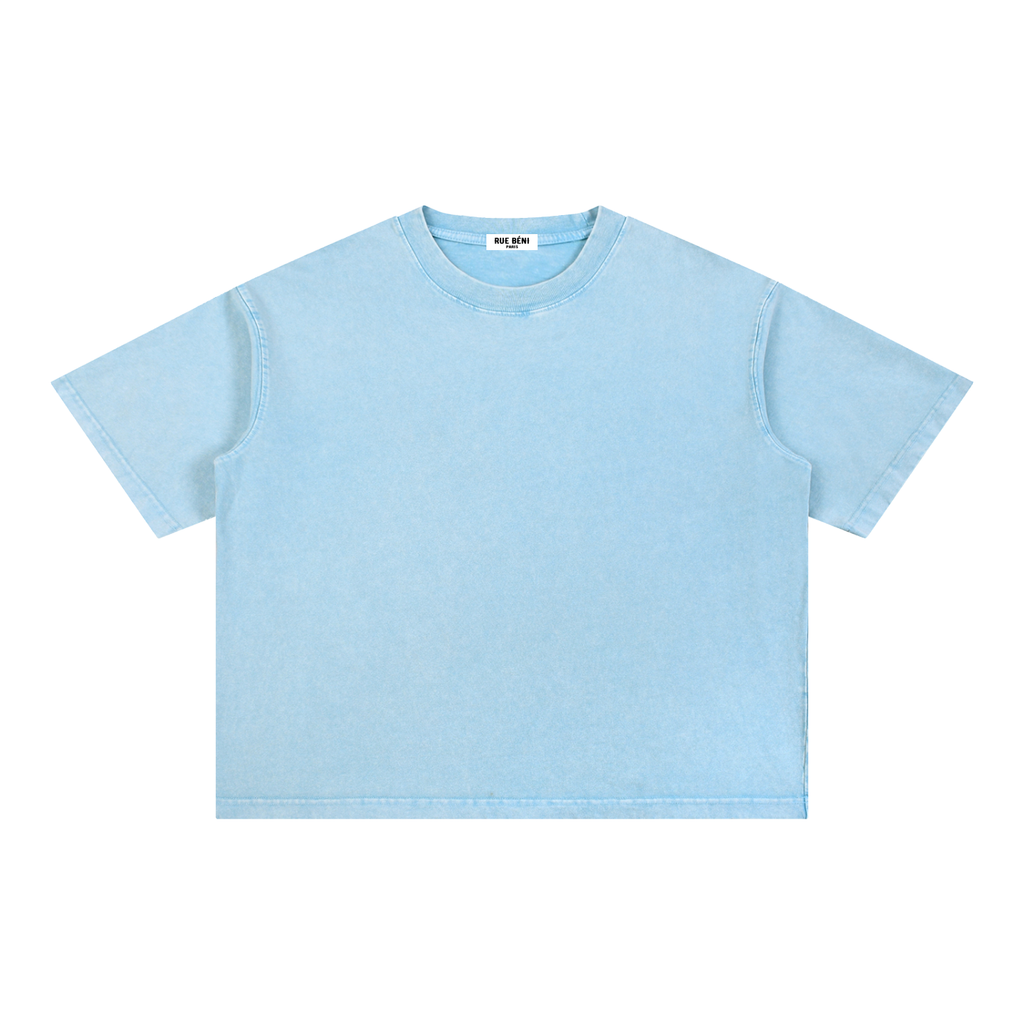 T-shirt ample délavé Signature Cobalt — 275 GSM