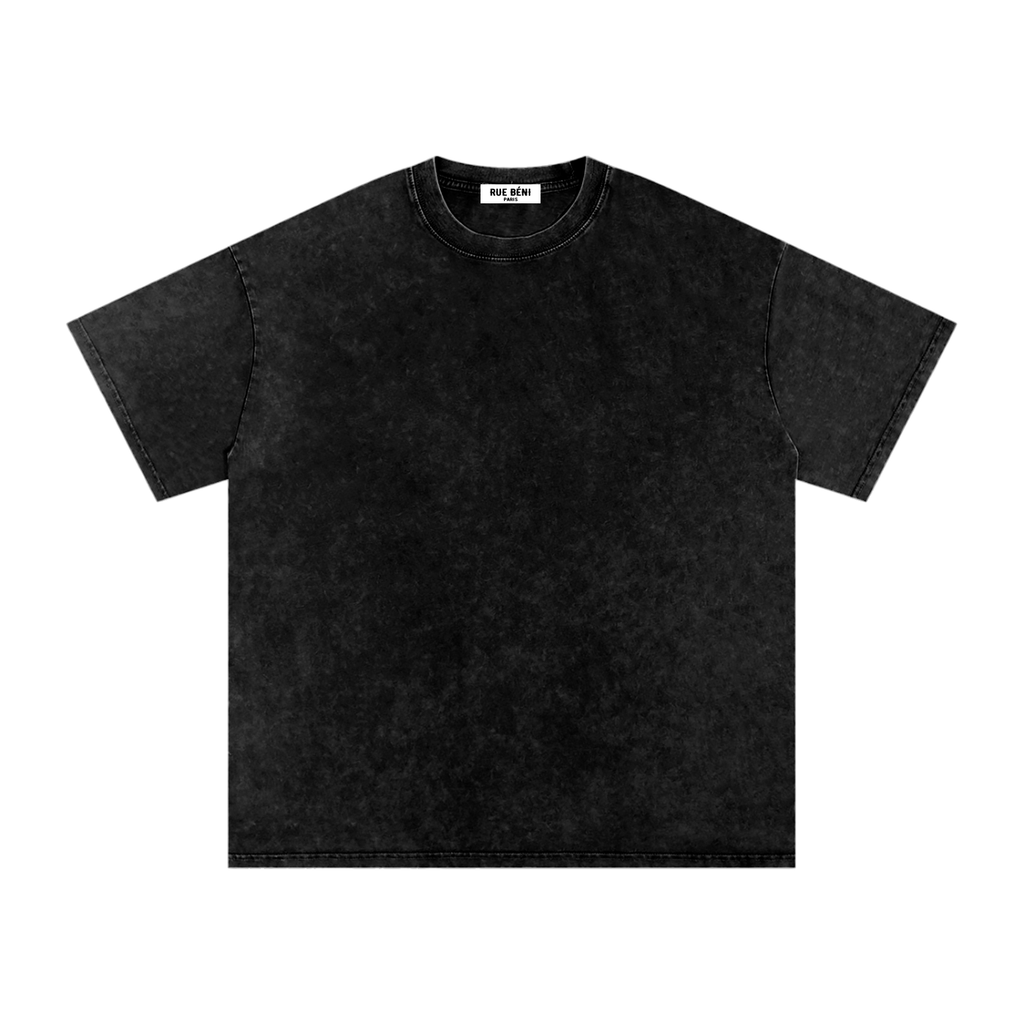 T-shirt ample délavé Signature Cobalt — 250 GSM