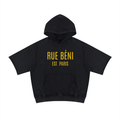 Hoodie Minéral RUE BÉNI — Noir / Manches Courtes