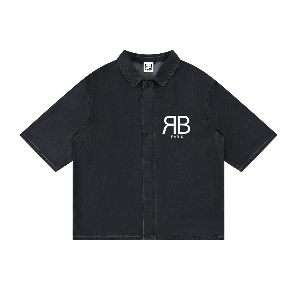 Chemise Lyocell RUE BÉNI — Noir / Vintage Wash