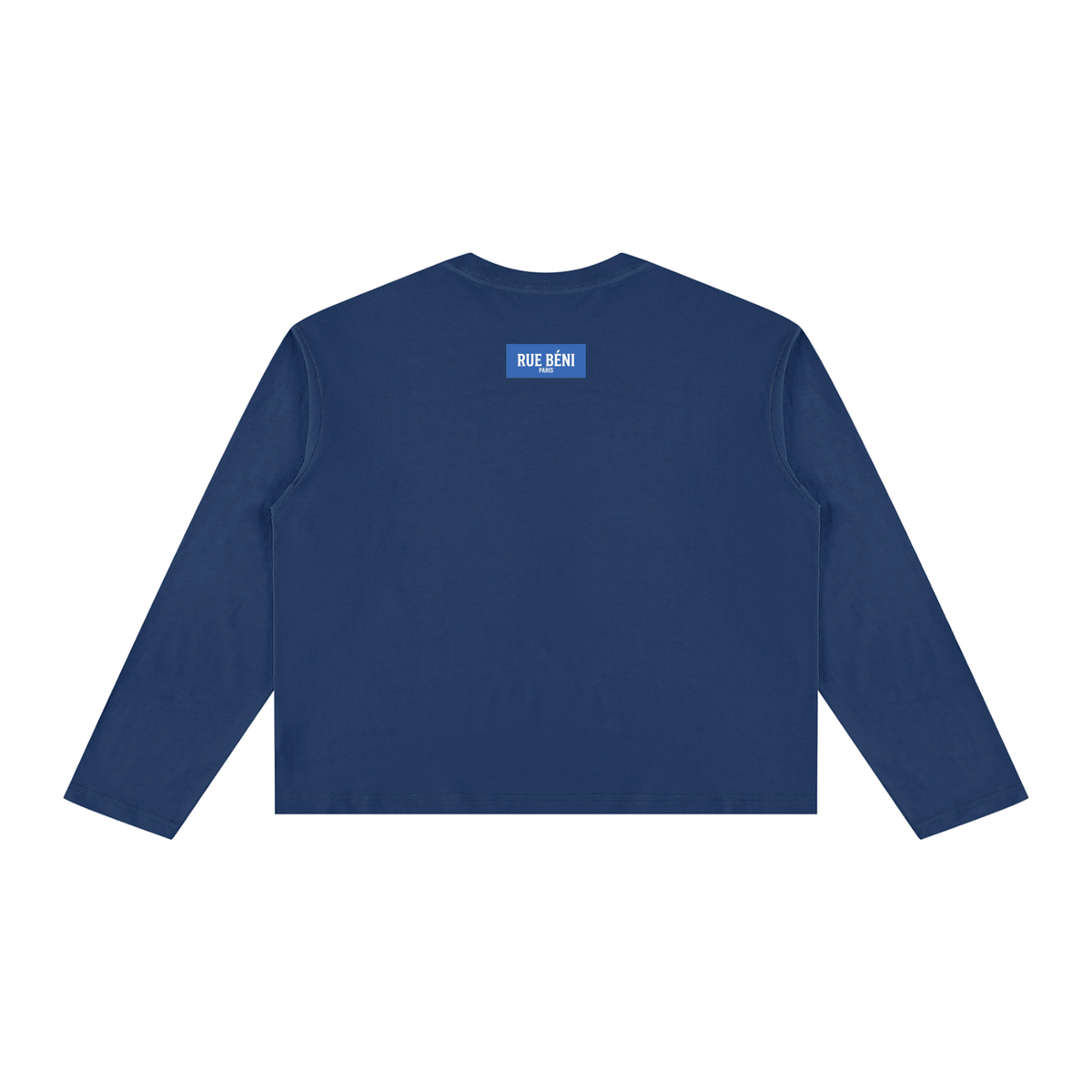 T-shirt ample à manches longues Signature Cobalt — 230 GSM