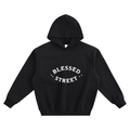 Hoodie Blason Blessed Street — Noir