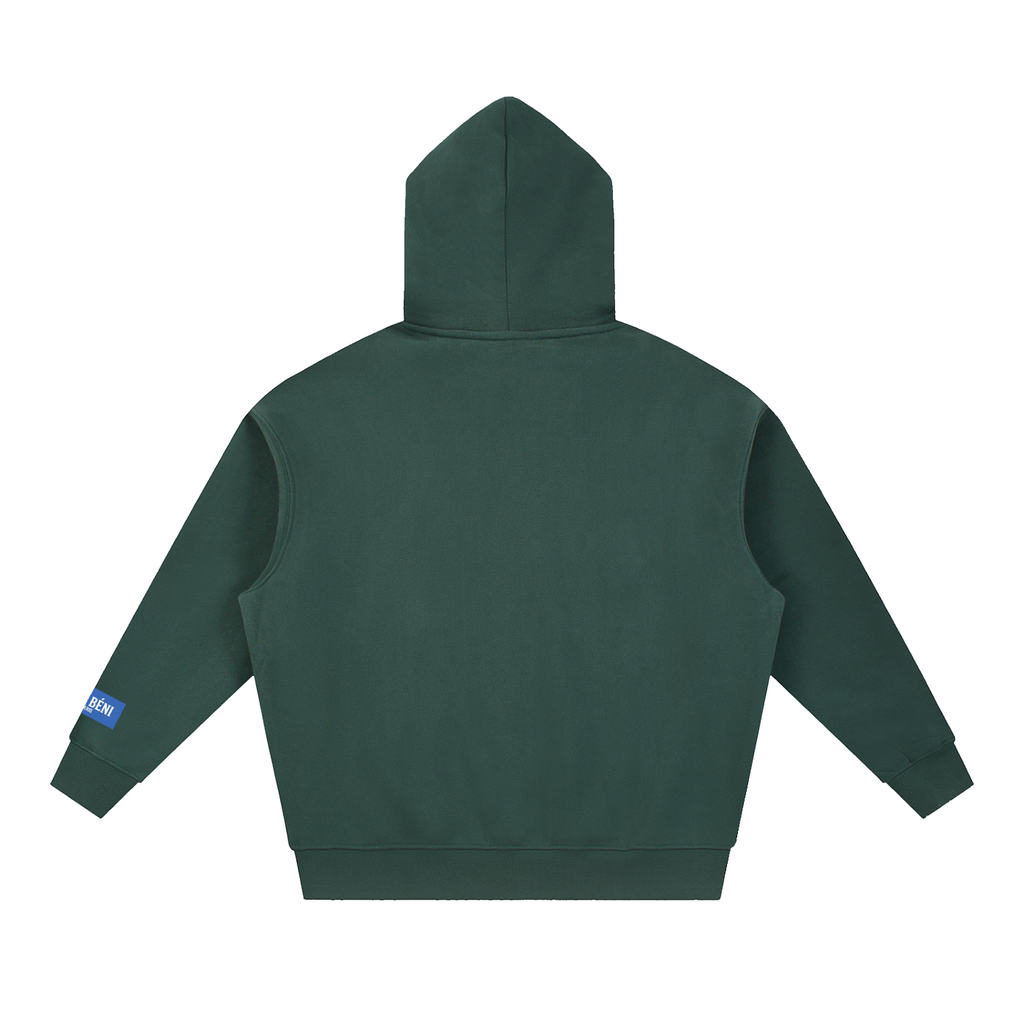 Sweat à capuche ample Signature Cobalt — 345 GSM
