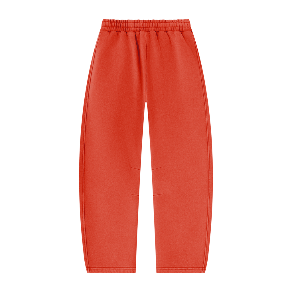 Pantalon de jogging délavé en molleton coupe barrel — 390 GSM