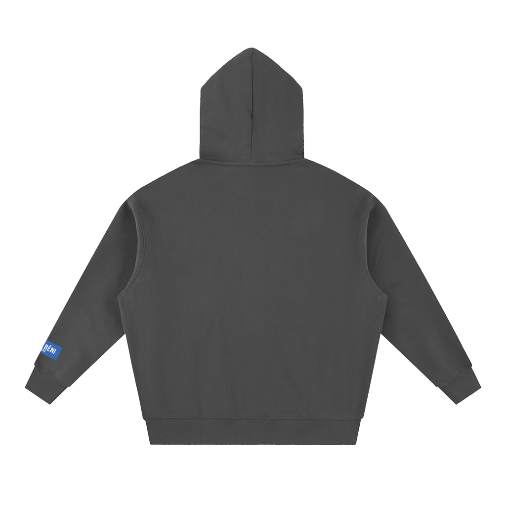 Sweat à capuche ample Signature Cobalt — 345 GSM