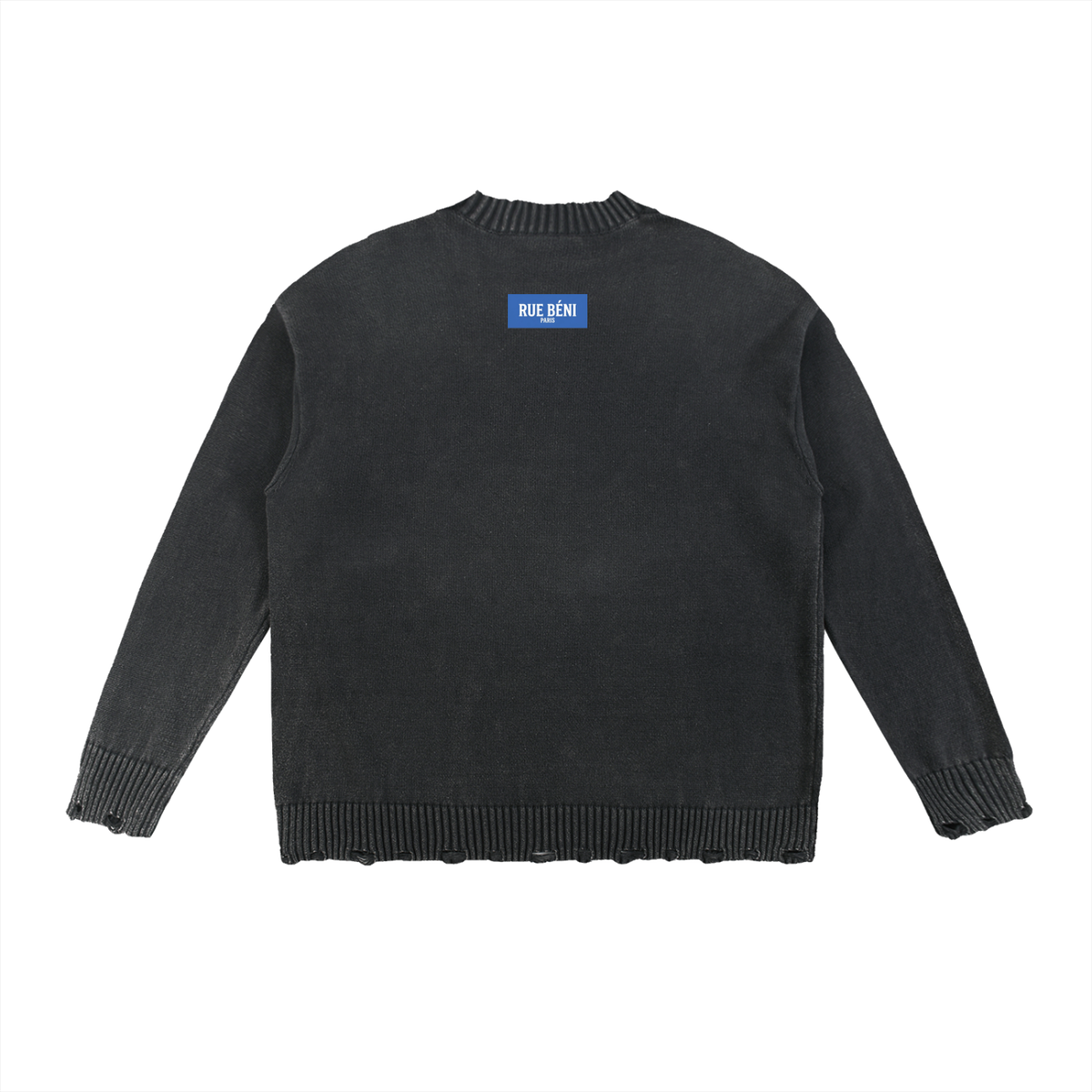 Pull ample délavé et effiloché — 425 GSM