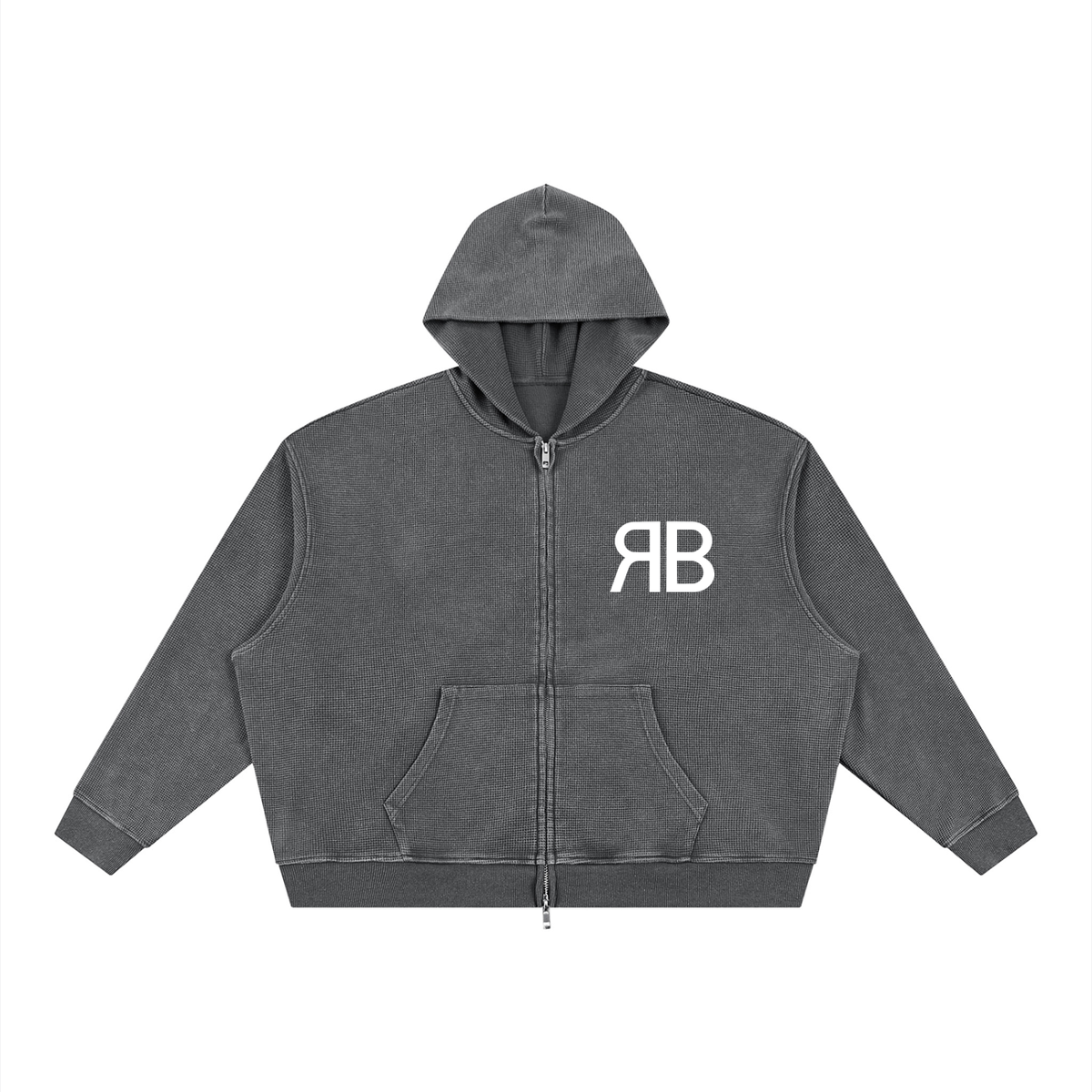 Sweat zippé gaufré Tigre — 380 GSM