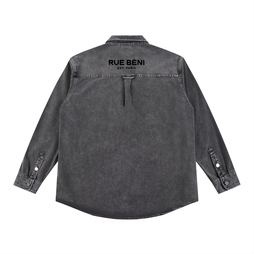 Veste Denim Lavée — Gris