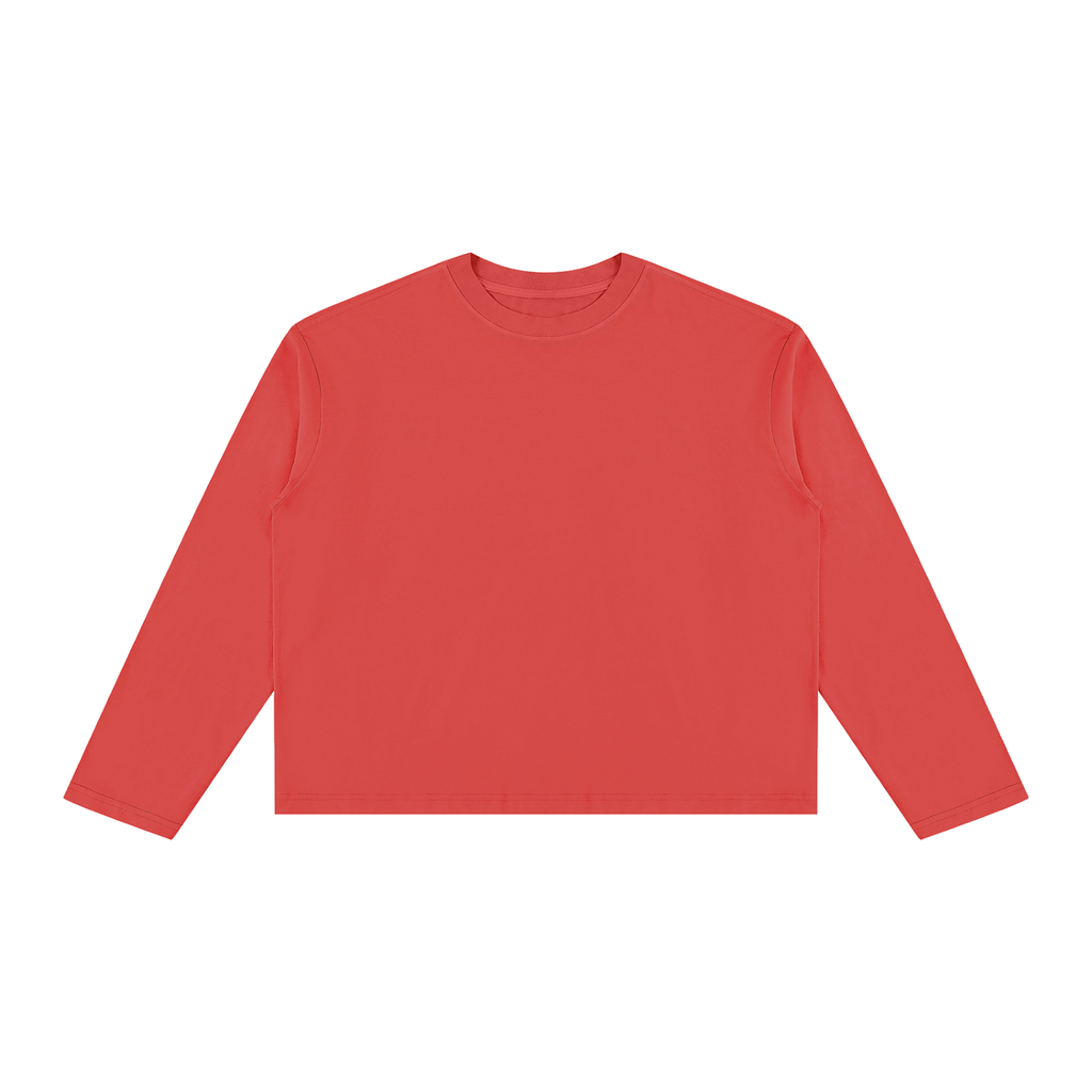 T-shirt ample à manches longues Signature Cobalt — 230 GSM