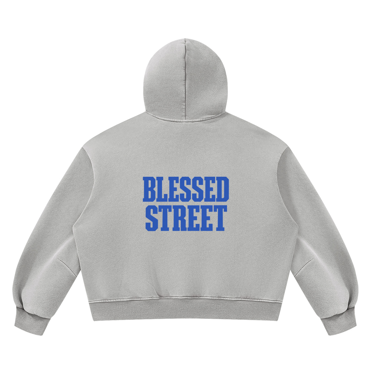 Sweat à capuche boxy délavé en molleton — 390 GSM