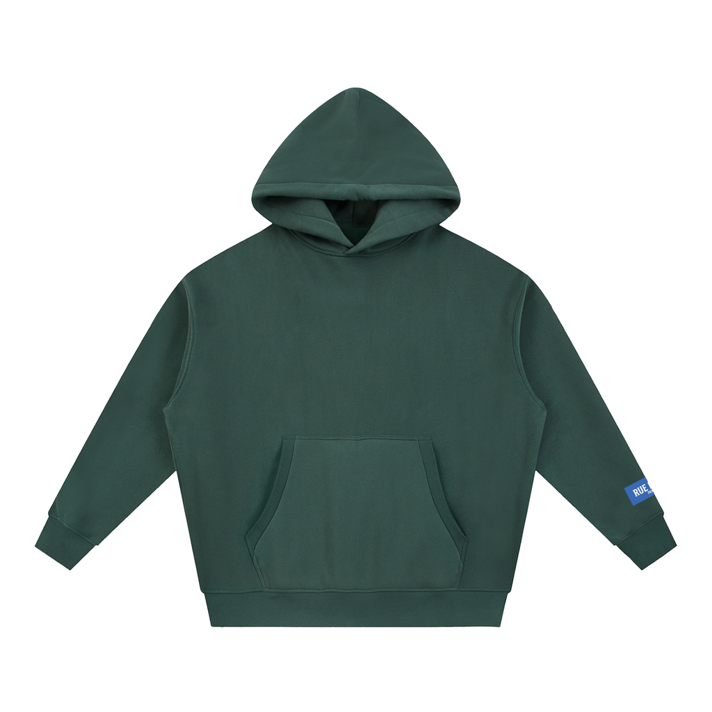 Sweat à capuche ample Signature Cobalt — 345 GSM