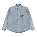 Chemise en denim délavé Signature RB — 320 GSM