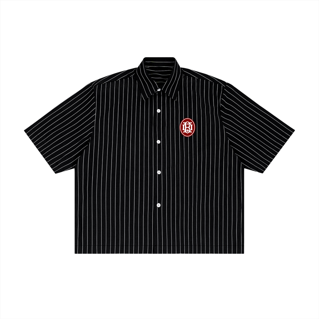 Chemise Rayée Boxy RUE BÉNI — Noir / Boutons