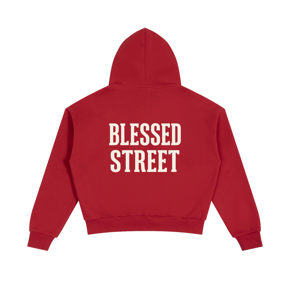 Sweat à capuche boxy zippé à passepoils — 305 GSM