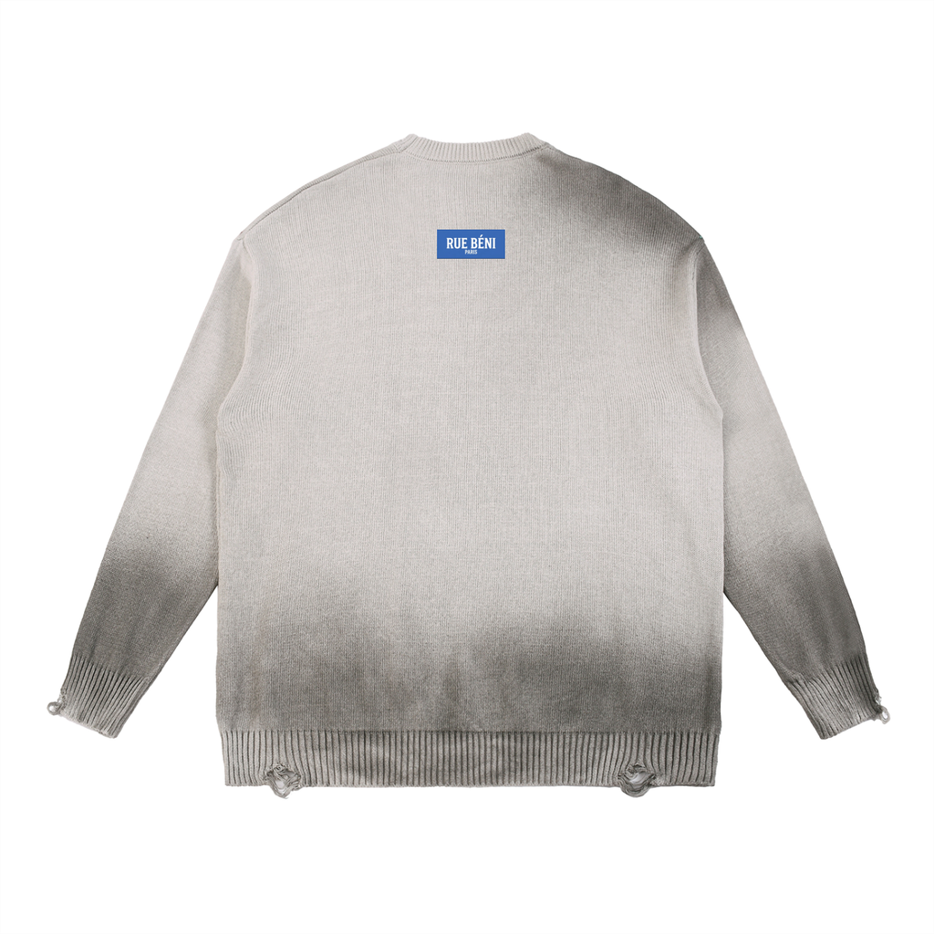 Pull ample délavé à effet usé — 425 GSM